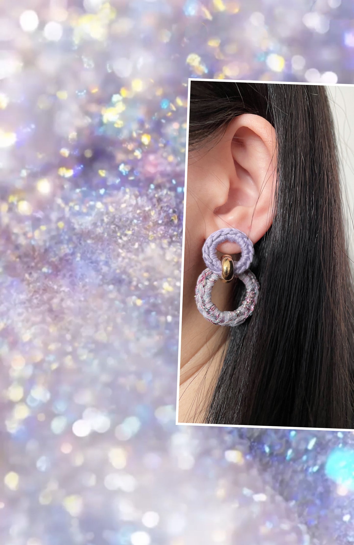 Crochet Hoop Earrings