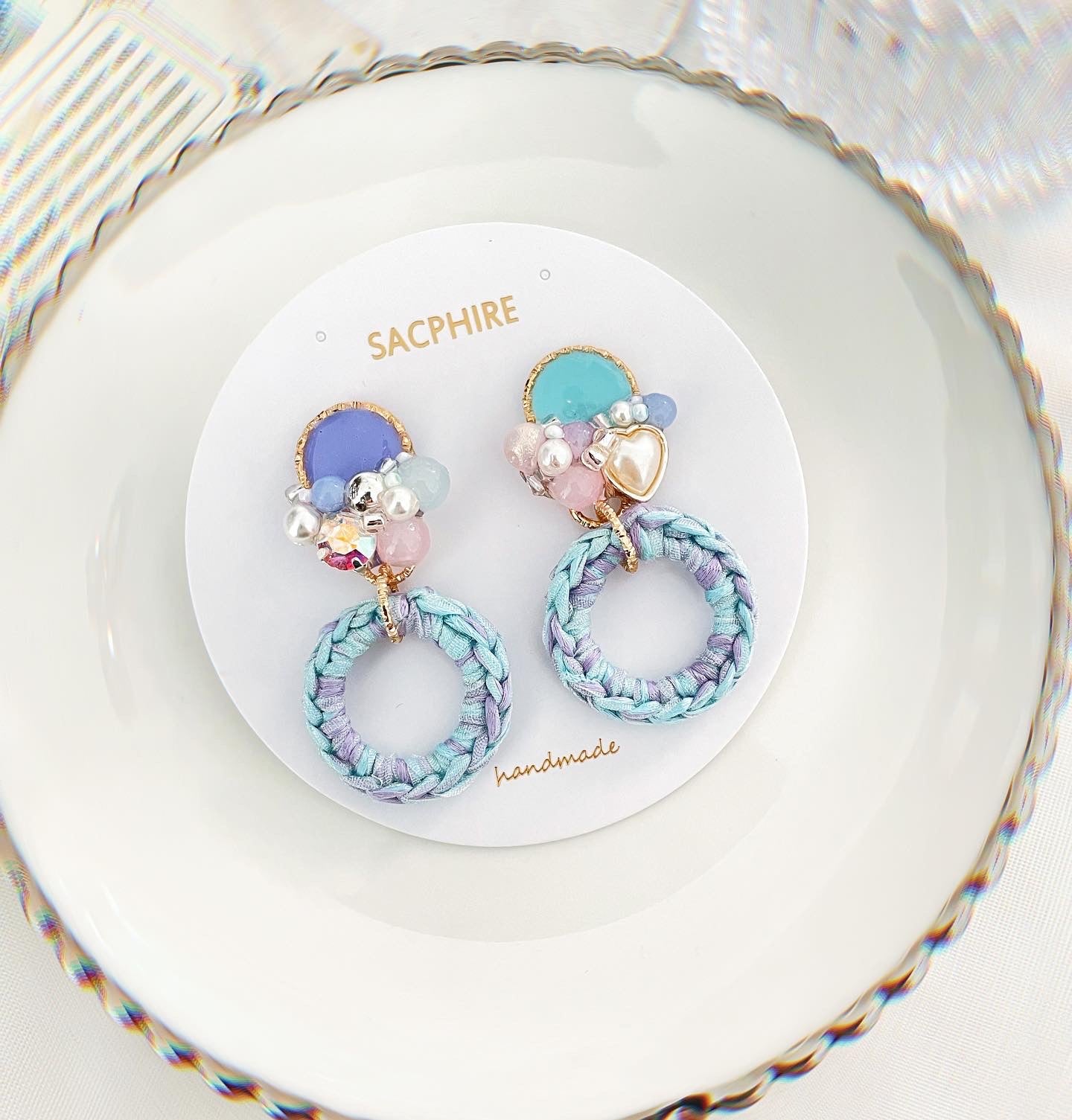 Fantasy Crochet Embellished Earrings