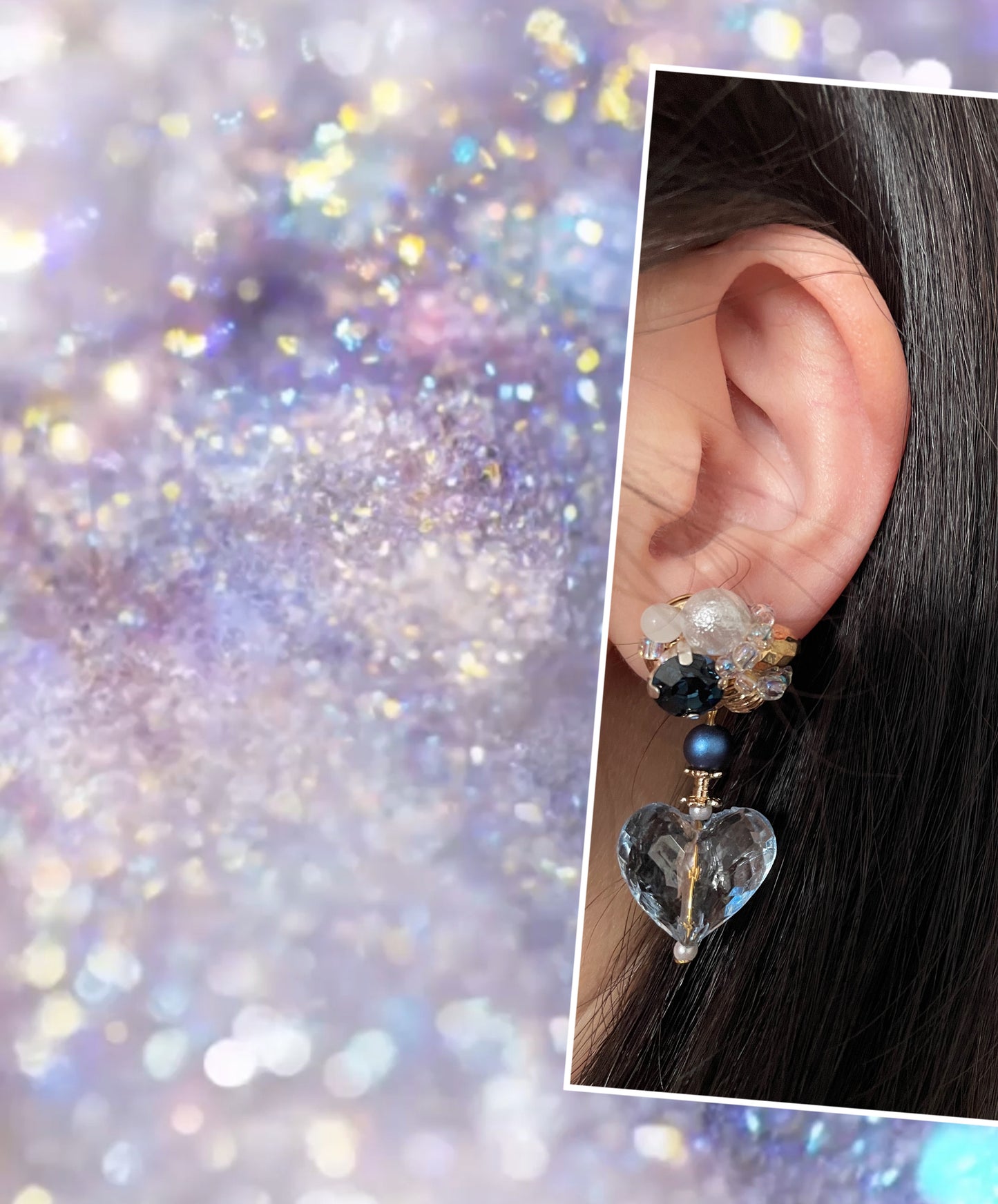 Heart Shape Embellished Earrings