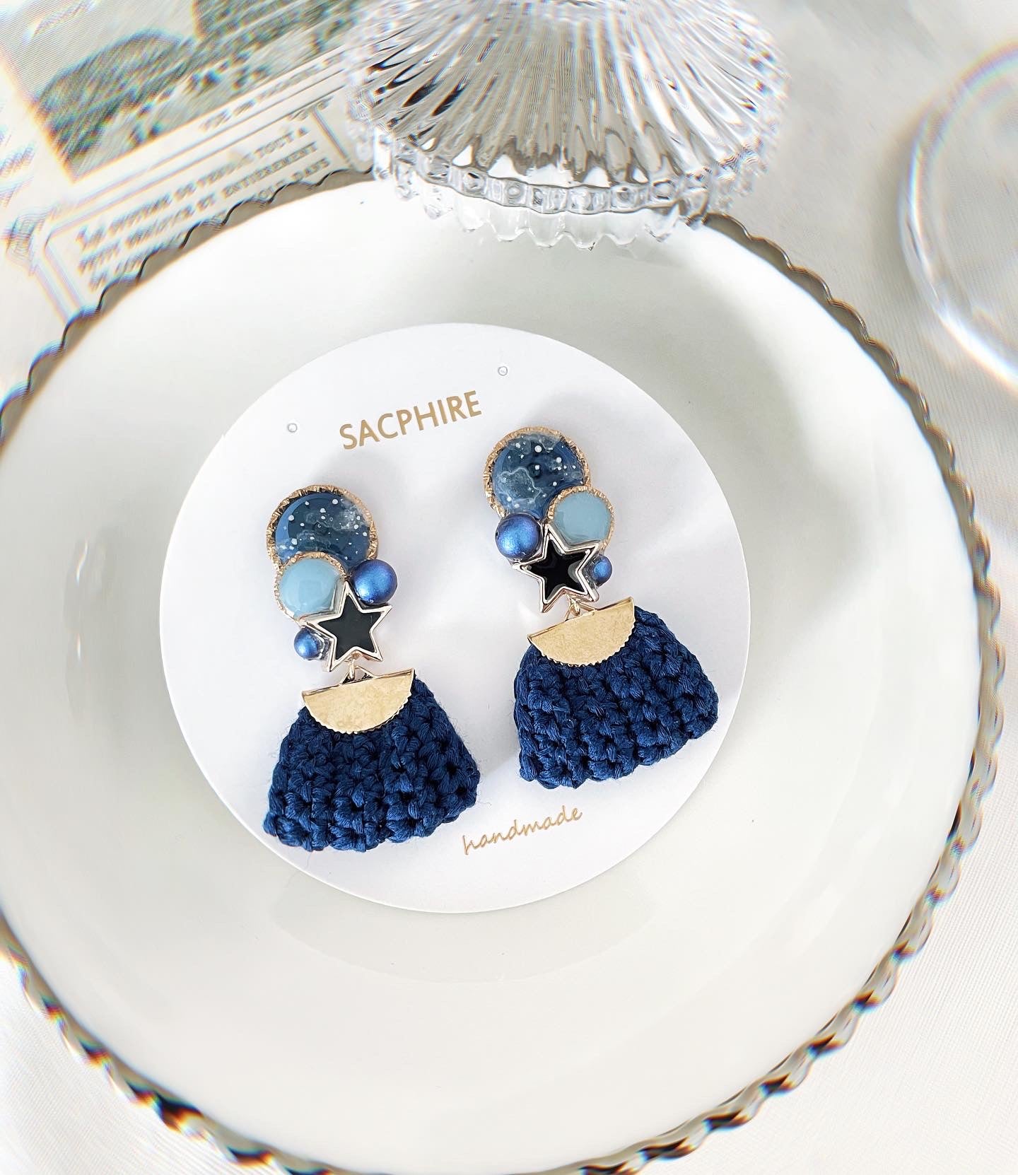 Star Night Crochet Earings