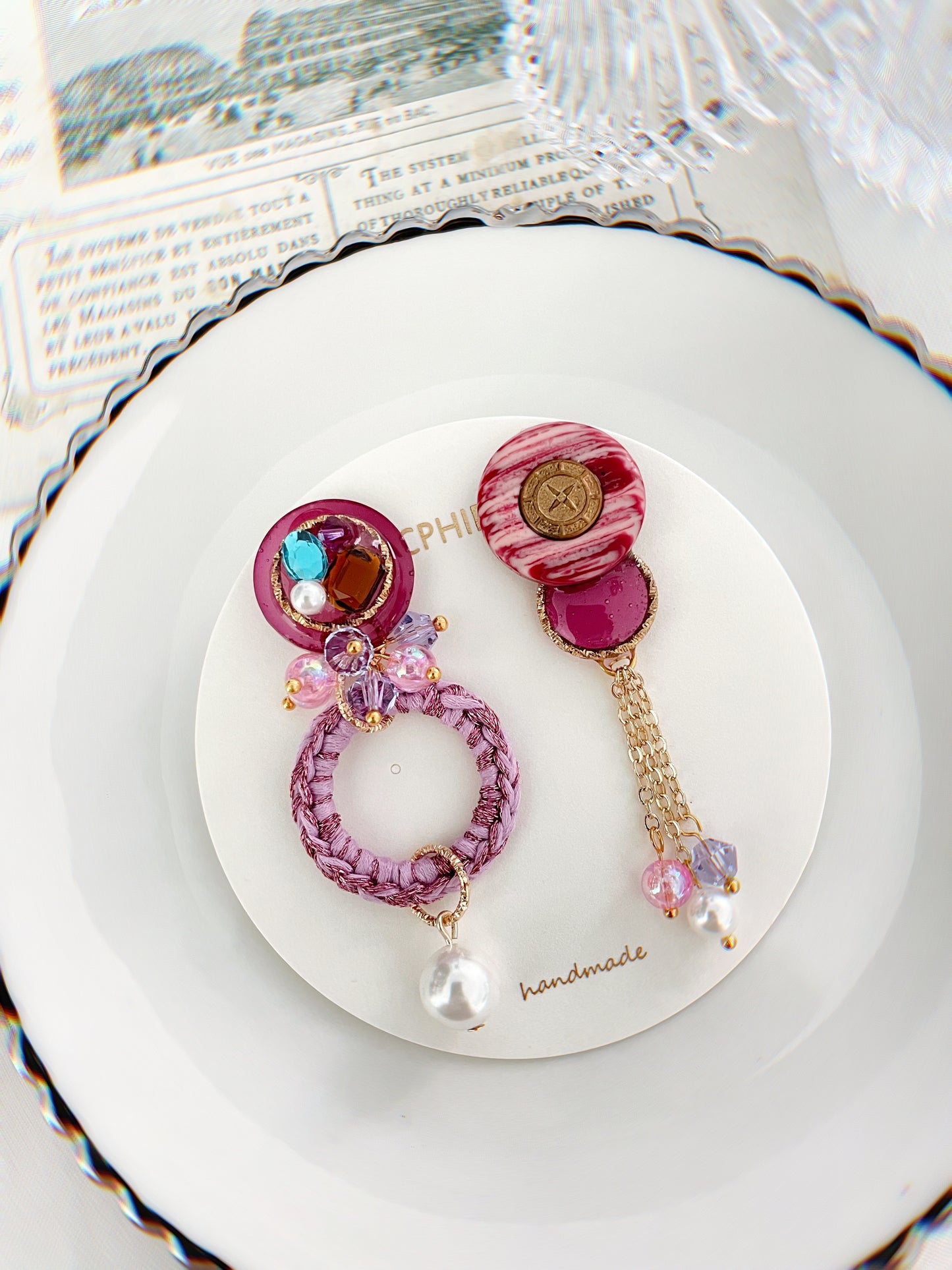 Crochet Embellished Earrings