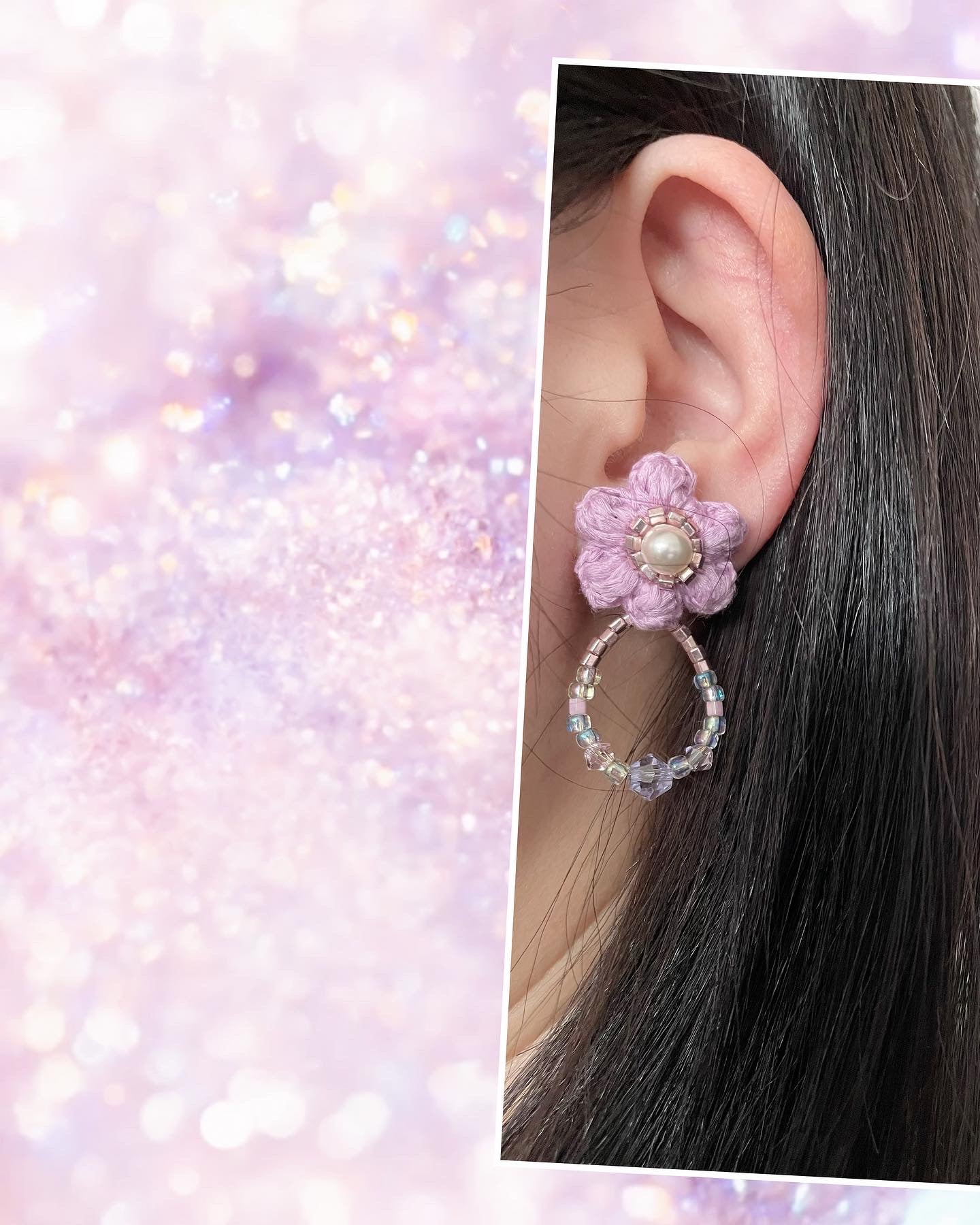 Crochet Flowers Earrings