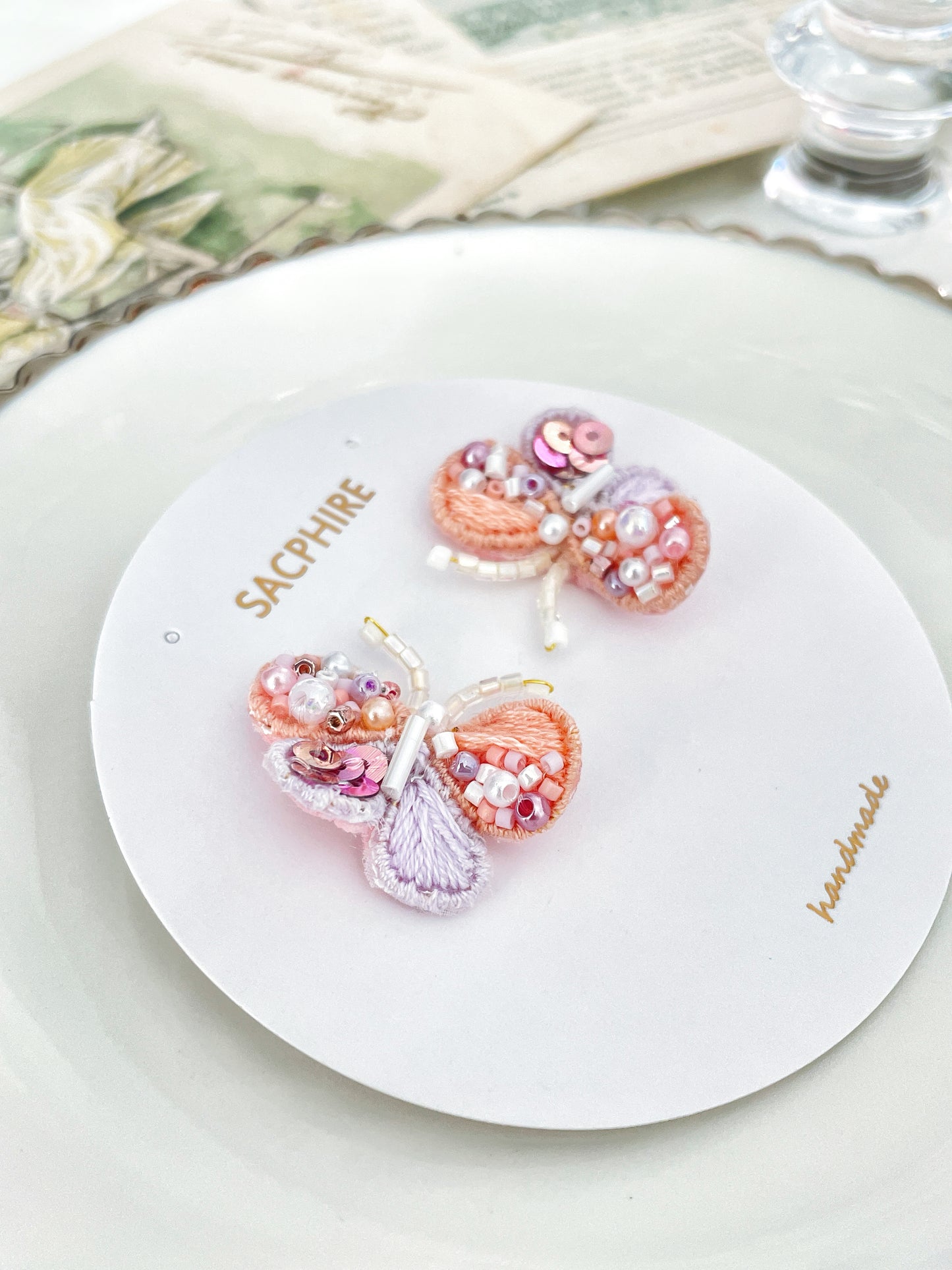 Butterfly Embroidery Earrings