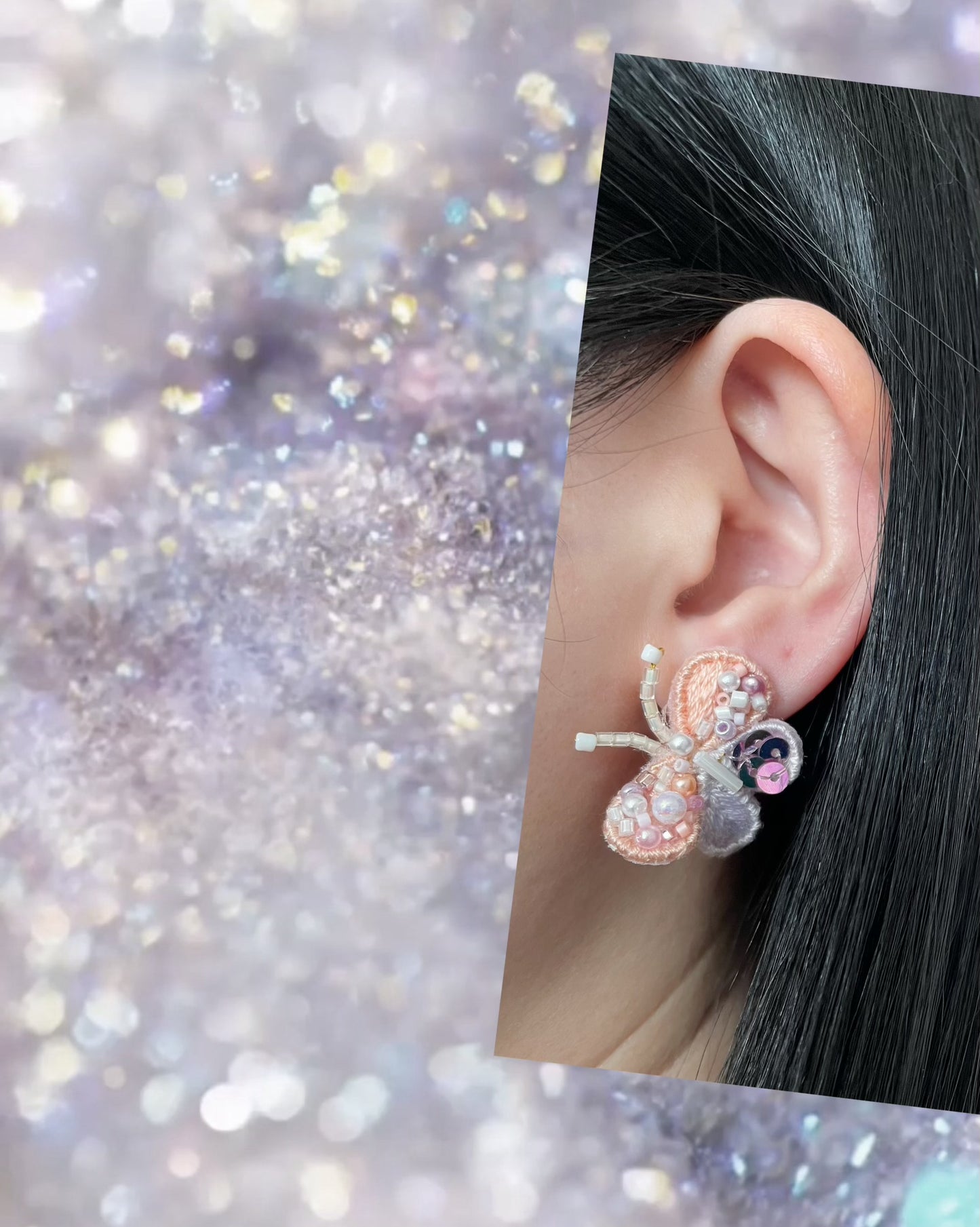 Butterfly Embroidery Earrings