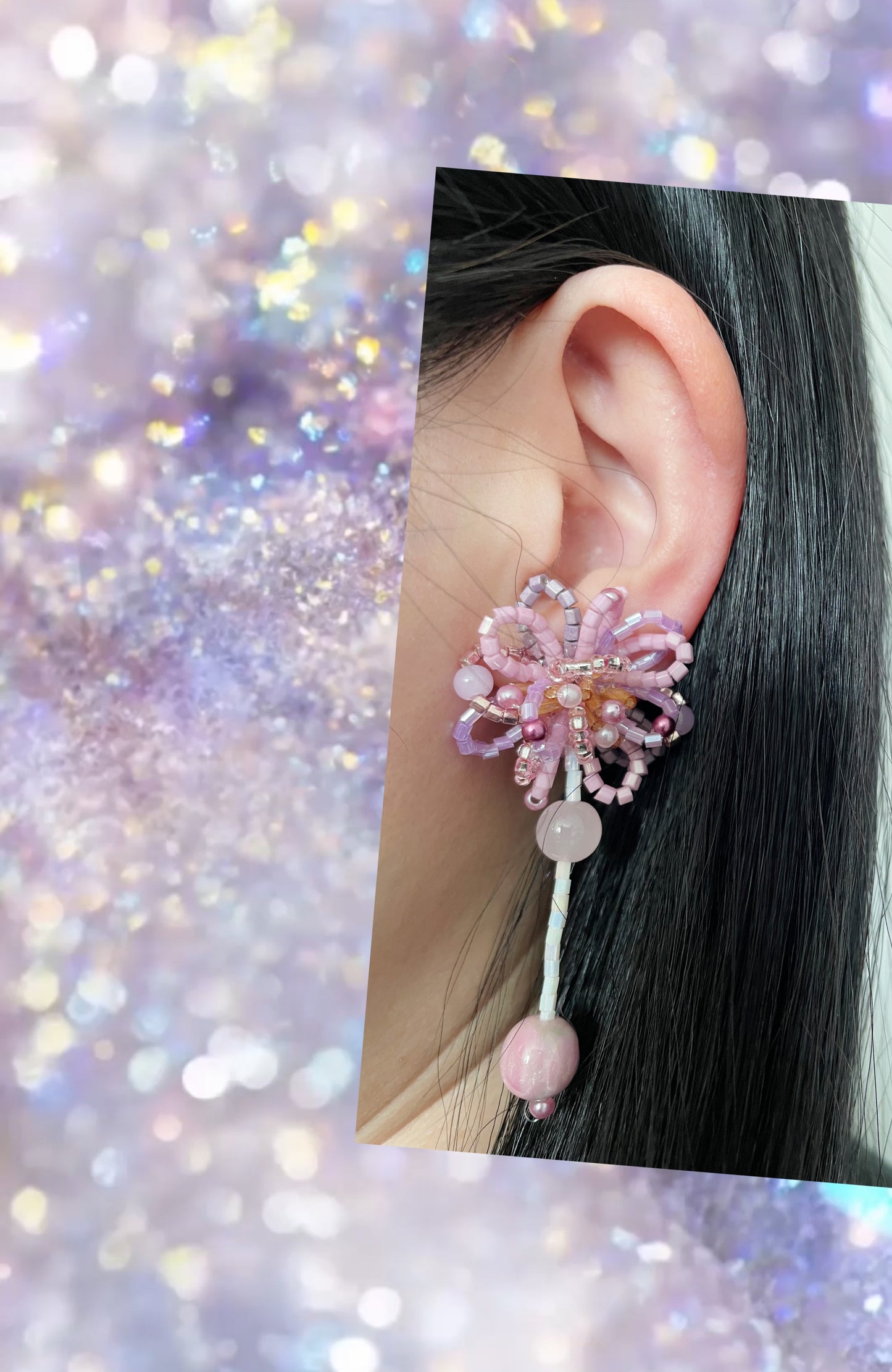 Pink Dreamy Floral Earrings