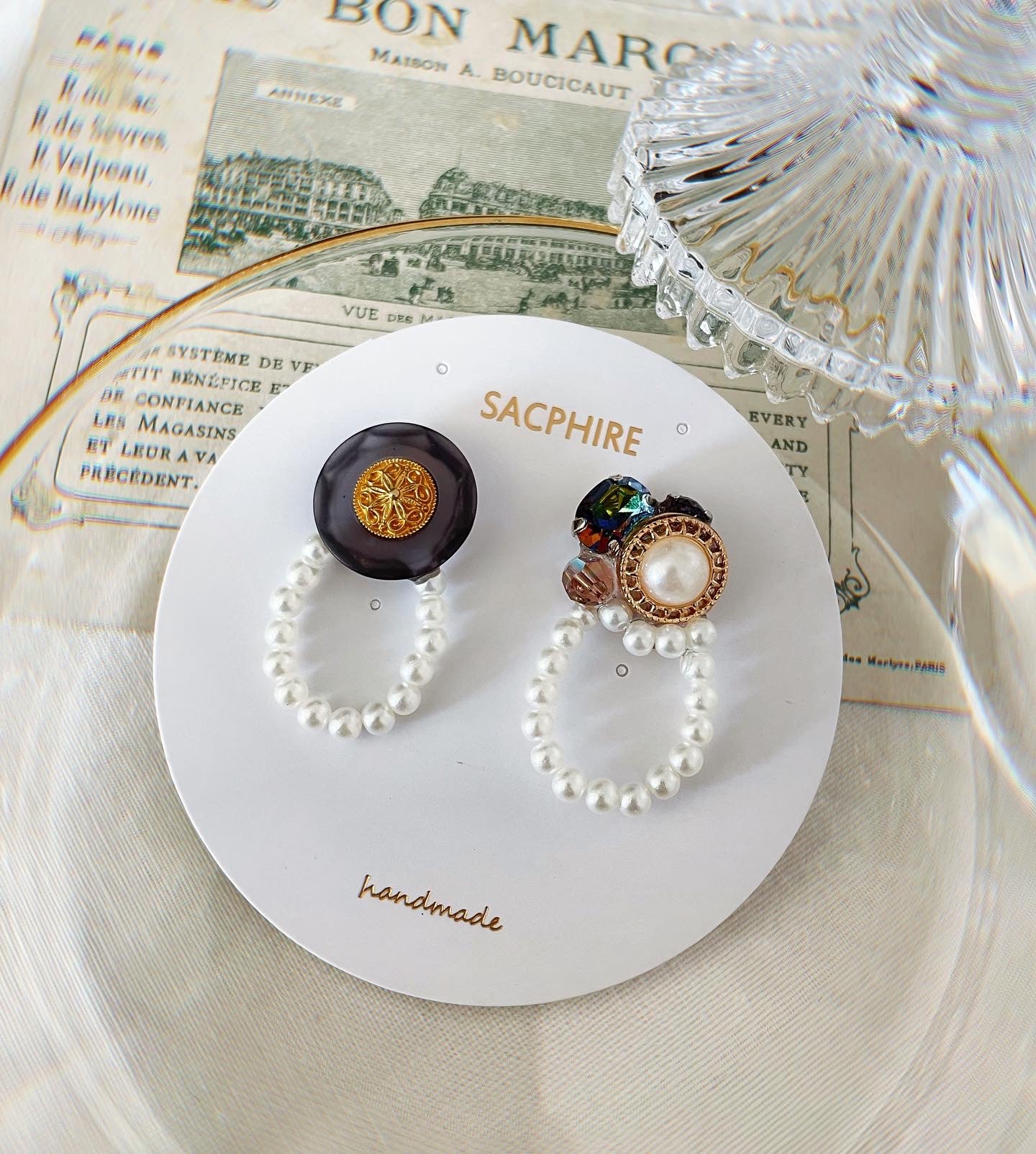 Button Embellished Earrings