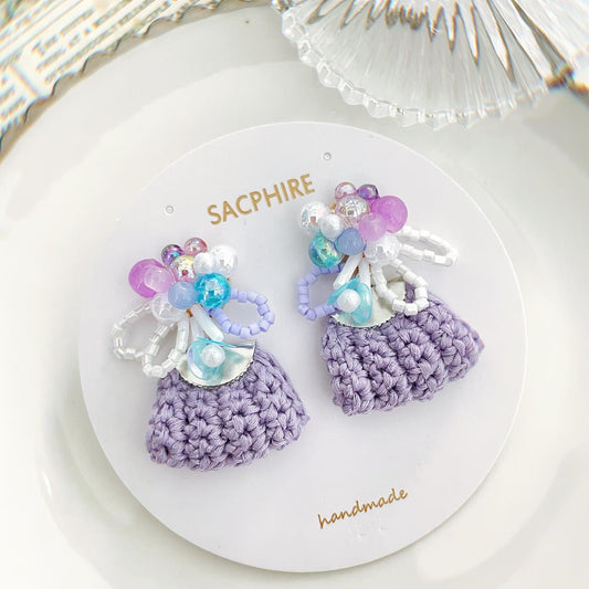 Crochet Embellished Earrings