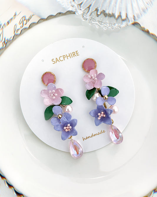 Pink Garden Floral Earrings